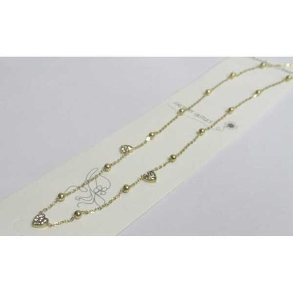 Fine steel chain pendant with 3 hearts