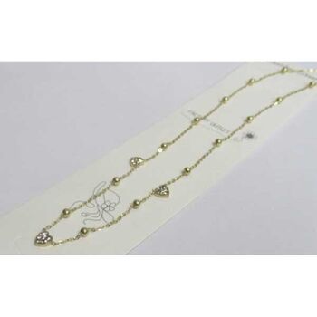 Fine steel chain pendant with 3 hearts