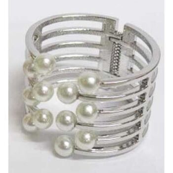 silver pearl bracelet