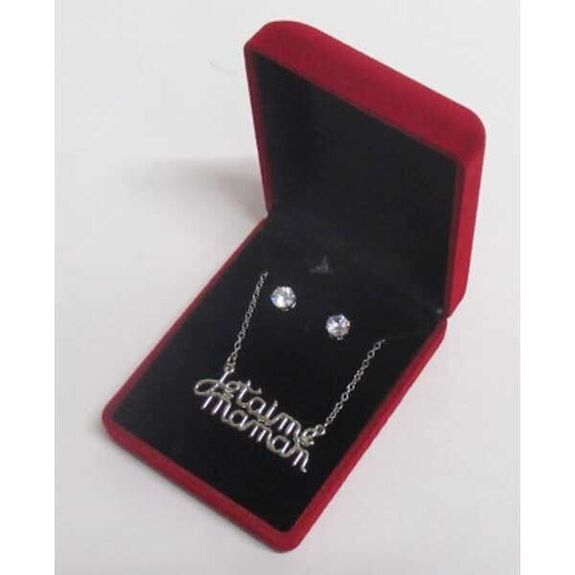 bijoux pendentif je t aime maman en coffret