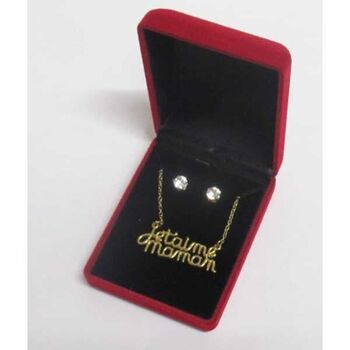 bijoux collier Je t aime Maman en acier