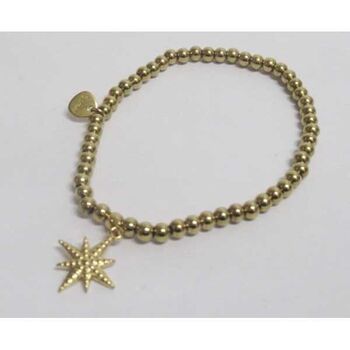 the elastic steel bracelet with balls and star pendant