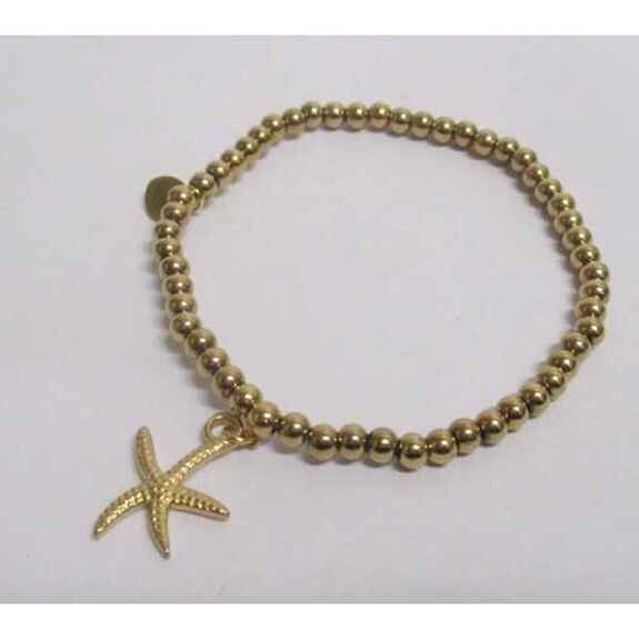 elastic steel bracelet with starfish pendant
