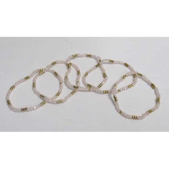 set of pearl bracelets in pink