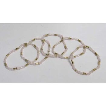 set of pearl bracelets in pink