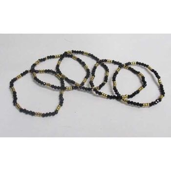black pearl jewelry bracelet set of 5