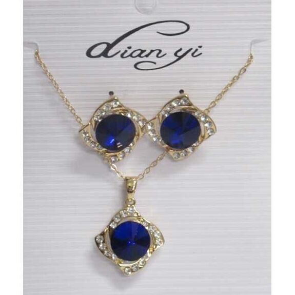 bijoux cristal bleu avec strass