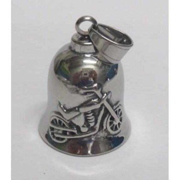 pendentif clochette moto acier inoxydable