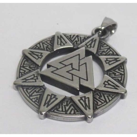 Viking pendant Valknut triangles