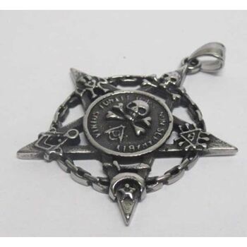 pendentif tête de mort étoile à 5 branches