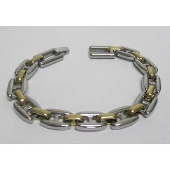 men's bracelet jewelry link silver gold
