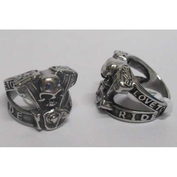 skull engine ring