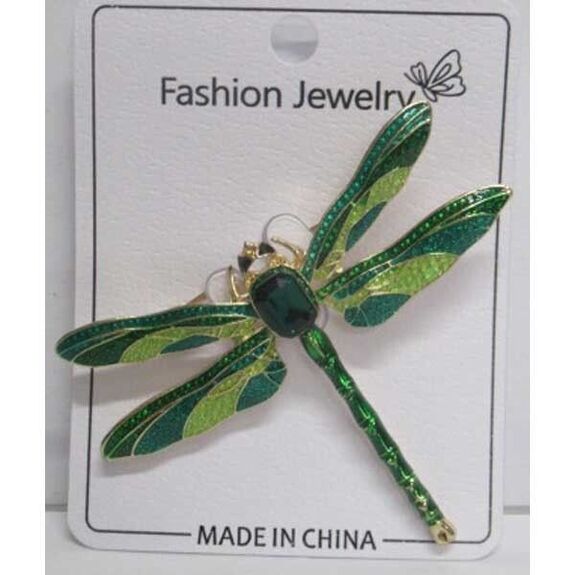 bijoux broche libellule à strass