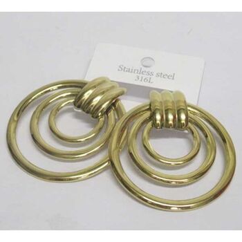 boucles d'oreilles acier multitude cercles