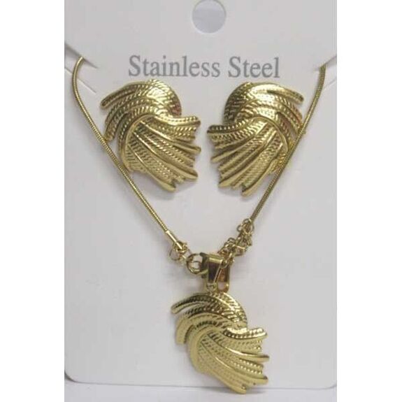 bijoux boucle oreille tourbillon acier doré