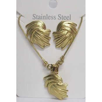 bijoux boucle oreille tourbillon acier doré