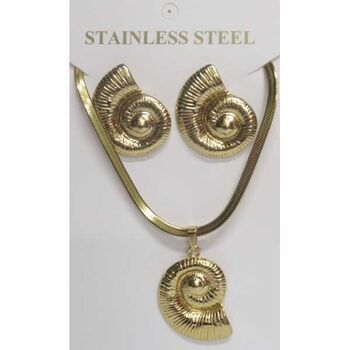 bijoux boucle oreille coquillage en acier