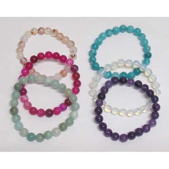 bijoux bracelet pierre coloris variés