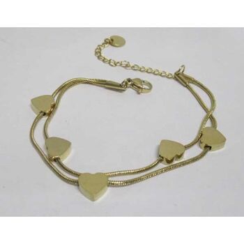 double heart steel bracelet jewelry