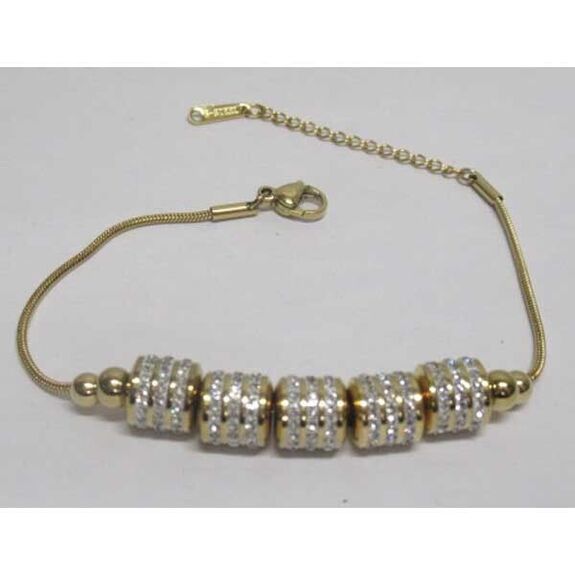 bijoux bracelet cube strass acier inoxydable