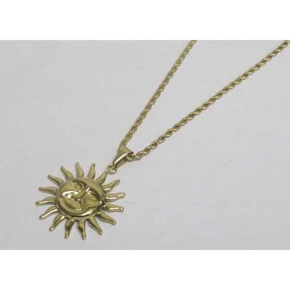 steel sun jewelry necklace