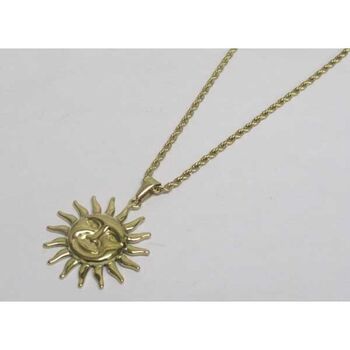 steel sun jewelry necklace