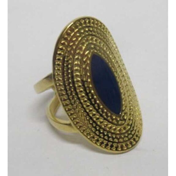 bague alliance emaillée bleue