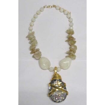 collier fait main dore goutte