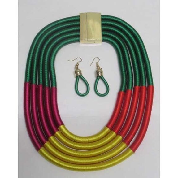 bijoux bohème couleur fushia jaune rouge