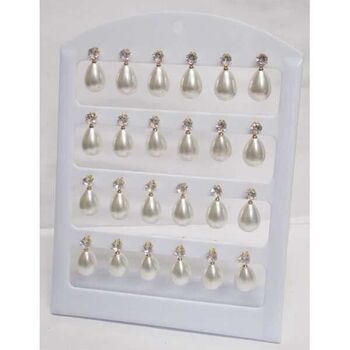 boucles d'oreilles goutte perle cristal