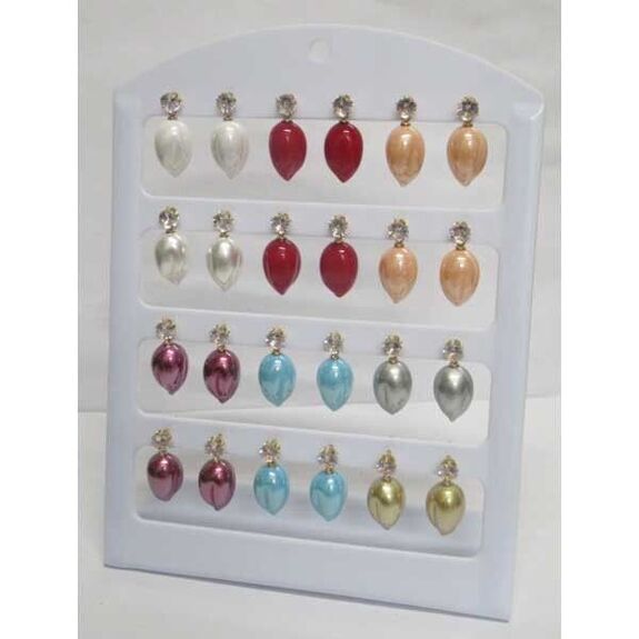 rhinestone colored cluster earrings