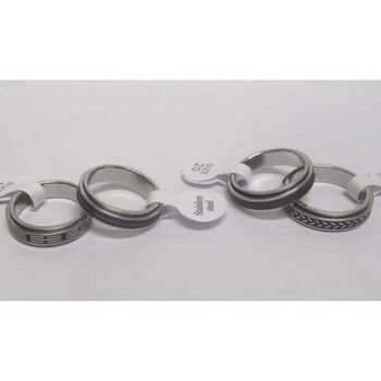 men's anti-stress steel ring pattern and size mix
