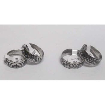 anneau acier homme divers dessins