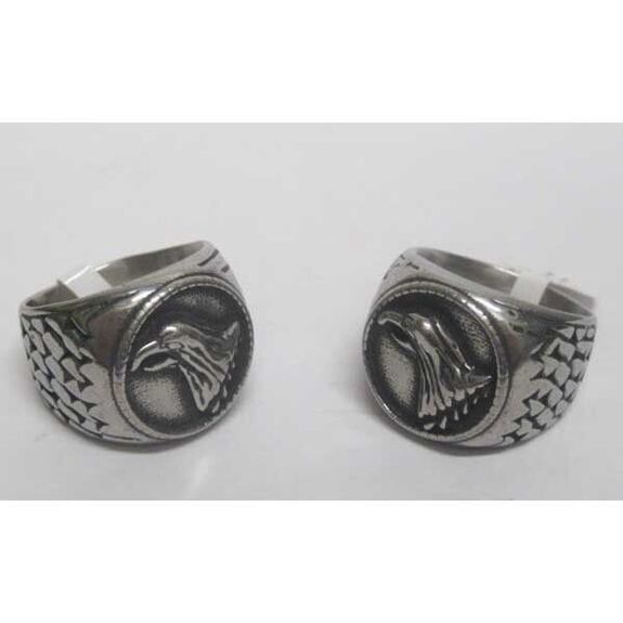 aigle acier bijoux bague homme