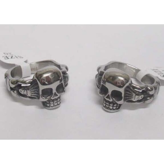 bague tête de mort flibustier