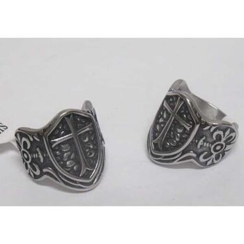 bague templier croix bouclier