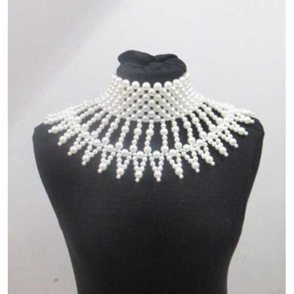 bijoux choker bavoir perles