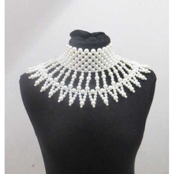 bijoux choker bavoir perles