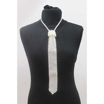 collier cravate perle