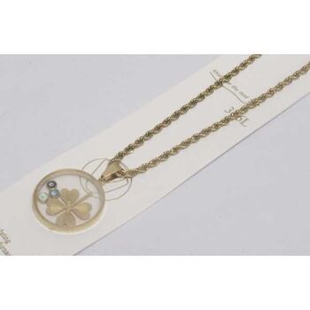 bijoux breloques trefle enferme cercle en acier