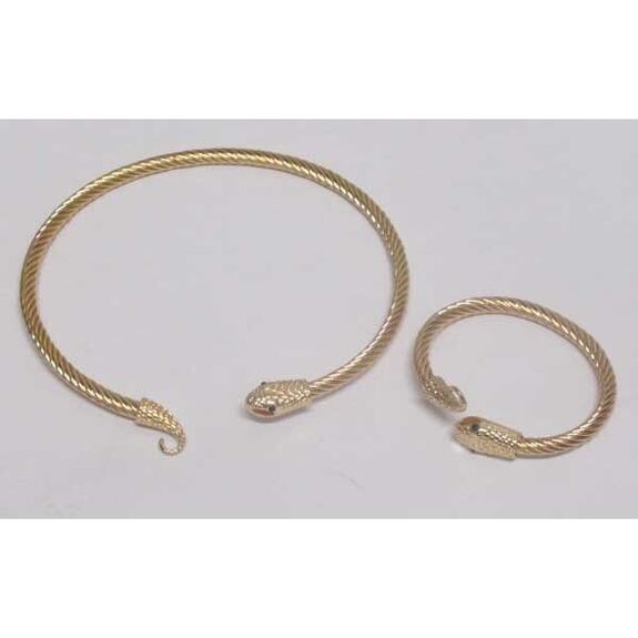 hoop necklace and snake bracelet