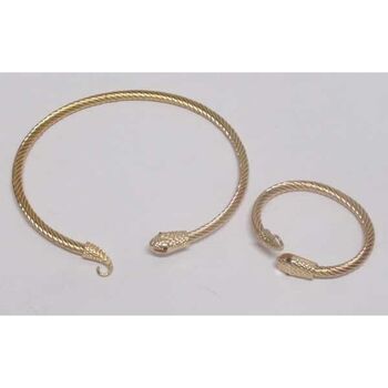 collier cerceau et bracelet serpent