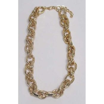 bijoux collier metal mousqueton doré