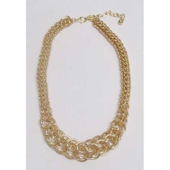 bijoux collier metal royale dorée