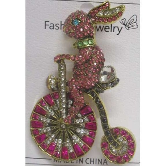 broche bijoux lapin sur grand bi