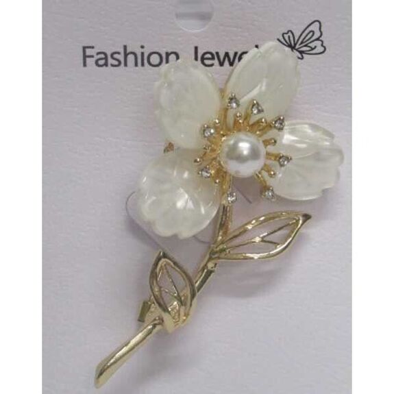 pearl flower brooch