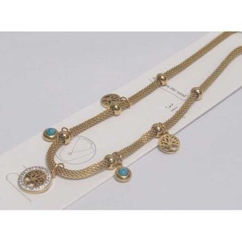 bijoux arbre de vie acier maille tube