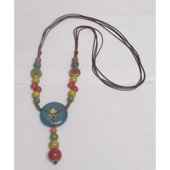 ceramic donut pendant jewelry