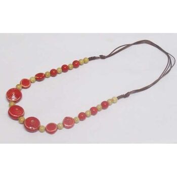 Galets ceramique couleur en collier bijoux