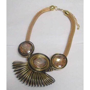 brown jewelry with mesh chain